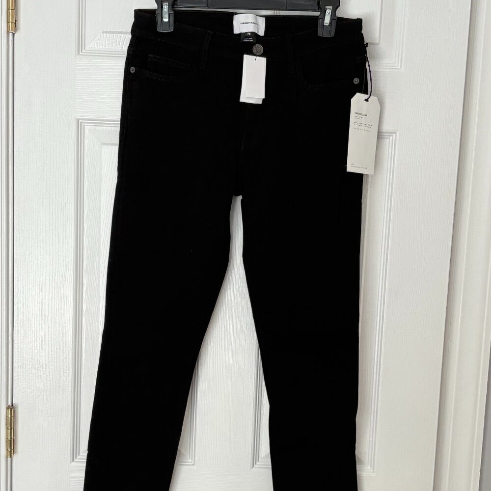 Current/Elliott The Original Stiletto High-Waist Ankle Jeans in Black, size 28 - Picture 3 of 5